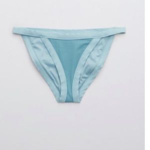 Aerie ribbed bikini bottom blue
